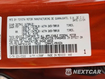 Zdjęcie 13 z 13 samochodu: 2024 TOYOTA TACOMA TRD PRO HV VIN:3TYLC5LN4RT014149 - miniatura