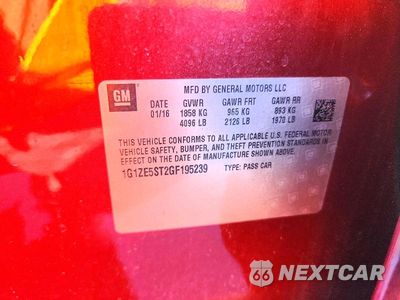Zdjęcie 12 z 12 samochodu: 2016 CHEVROLET MALIBU LT VIN:1G1ZE5ST2GF195239 - miniatura