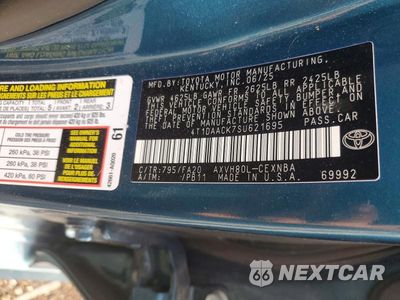 Zdjęcie 12 z 12 samochodu: 2025 TOYOTA CAMRY LE VIN:4T1DAACK7SU621695 - miniatura