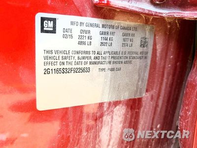 Zdjęcie 12 z 12 samochodu: 2015 CHEVROLET IMPALA LTZ VIN:2G1165S32F9225633 - miniatura