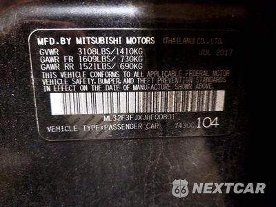 Zdjęcie 12 z 12 samochodu: 2018 MITSUBISHI MIRAGE G4 ES VIN:ML32F3FJXJHF00801 - miniatura
