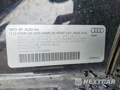 Zdjęcie 12 z 12 samochodu: 2013 AUDI A4 PREMIUM VIN:WAUBFAFL1DN028958 - miniatura