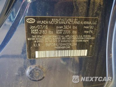 Zdjęcie 12 z 12 samochodu: 2017 HYUNDAI ELANTRA LIMITED VIN:5NPD84LF6HH004294 - miniatura