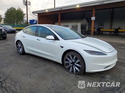 Czwarte zdjęcie samochodu z boku: 2025 TESLA MODEL 3 VIN:5YJ3E1EB7SF005926 - miniatura
