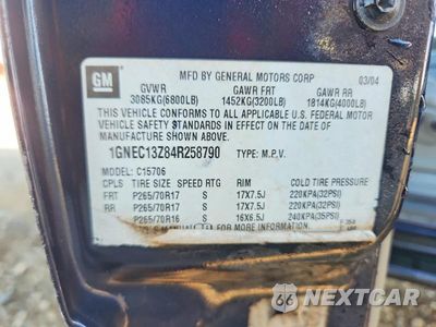 Zdjęcie 13 z 13 samochodu: 2004 CHEVROLET TAHOE C1500 VIN:1GNEC13Z84R258790 - miniatura