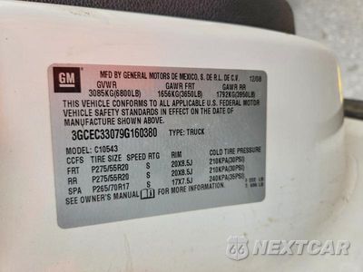 Zdjęcie 12 z 12 samochodu: 2009 CHEVROLET SILVERADO C1500 LTZ VIN:3GCEC33079G160380 - miniatura