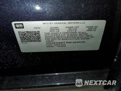 Zdjęcie 12 z 12 samochodu: 2022 CHEVROLET MALIBU RS VIN:1G1ZG5ST7NF204525 - miniatura