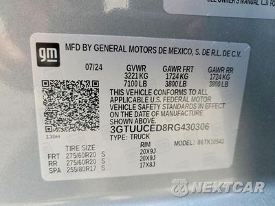 Zdjęcie 12 z 12 samochodu: 2024 GMC SIERRA K1500 ELEVATION VIN:3GTUUCED8RG430306 - miniatura