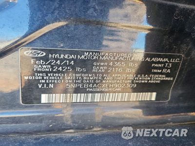 Zdjęcie 12 z 12 samochodu: 2014 HYUNDAI SONATA GLS VIN:5NPEB4ACXEH902309 - miniatura