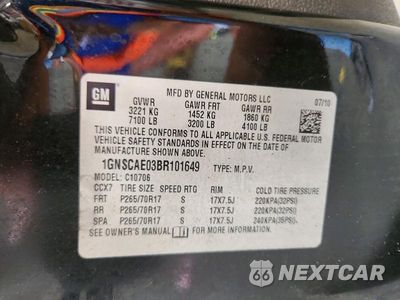 Zdjęcie 13 z 13 samochodu: 2011 CHEVROLET TAHOE C1500 LS VIN:1GNSCAE03BR101649 - miniatura
