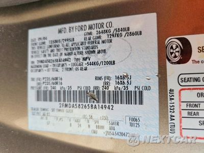 Zdjęcie 13 z 13 samochodu: 2005 FORD FREESTAR LIMITED VIN:2FMDA58265BA14942 - miniatura