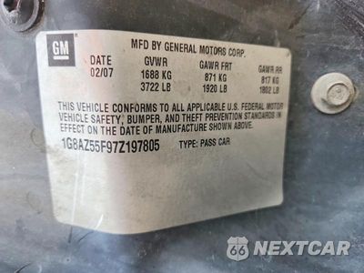 Zdjęcie 12 z 12 samochodu: 2007 SATURN ION LEVEL 2 VIN:1G8AZ55F97Z197805 - miniatura