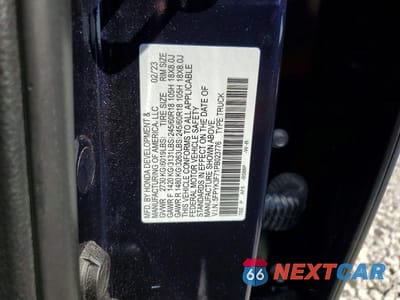Zdjęcie 12 z 12 samochodu: 2023 HONDA RIDGELINE RTL-E VIN:5FPYK3F71PB023776 - miniatura