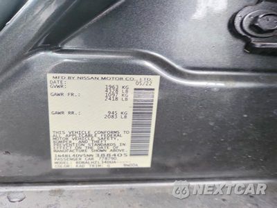 Zdjęcie 12 z 12 samochodu: 2022 NISSAN ALTIMA SV VIN:1N4BL4DV5NN388405 - miniatura