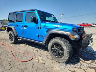 Czwarte zdjęcie samochodu z boku: 2022 JEEP WRANGLER UNLIMITED SPORT VIN:1C4HJXDN8NW277496 - miniatura