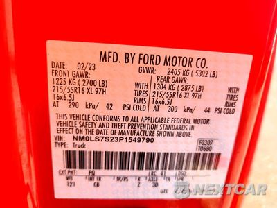Zdjęcie 13 z 13 samochodu: 2023 FORD TRANSIT CONNECT XL DELIVERY VAN VIN:NM0LS7S23P1549790 - miniatura
