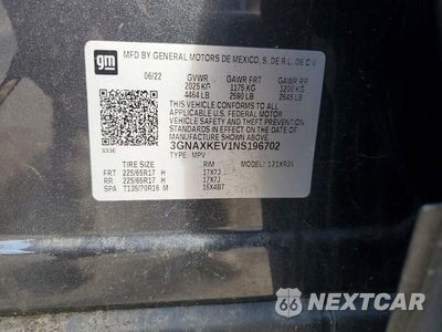 Zdjęcie 12 z 12 samochodu: 2022 CHEVROLET EQUINOX LT VIN:3GNAXKEV8NL297388 - miniatura
