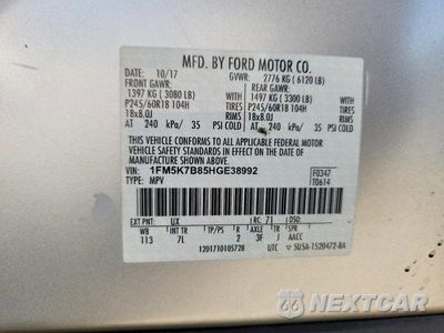 Zdjęcie 13 z 13 samochodu: 2017 FORD EXPLORER VIN:1FM5K7B85HGE38992 - miniatura
