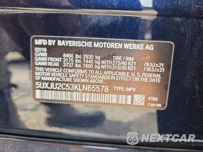 Zdjęcie 13 z 13 samochodu: 2019 BMW X5 XDRIVE50I VIN:5UXJU2C53KLN65578 - miniatura