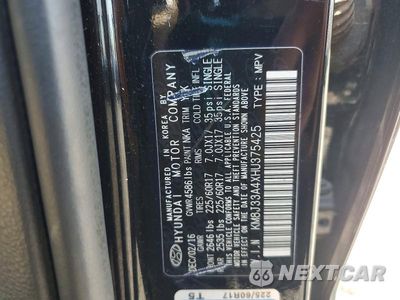 Zdjęcie 12 z 12 samochodu: 2017 HYUNDAI TUCSON SE PLUS VIN:KM8J33A4XHU375425 - miniatura