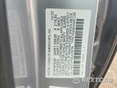 Zdjęcie 12 z 12 samochodu: 2020 HONDA ACCORD SPORT VIN:1HGCV1F39LA156754 - miniatura