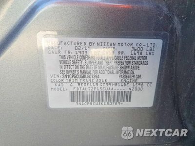Zdjęcie 13 z 13 samochodu: 2019 NISSAN KICKS SV VIN:3N1CP5CU5KL507294 - miniatura