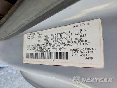 Zdjęcie 12 z 12 samochodu: 1998 TOYOTA TACOMA BASE VIN:4TAVL52N6WZ168194 - miniatura