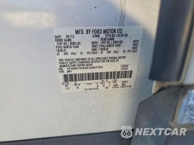 Zdjęcie 13 z 13 samochodu: 2014 FORD EXPLORER XLT VIN:1FM5K7D83EGA81353 - miniatura