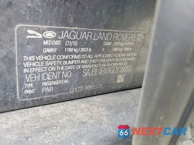 Zdjęcie 12 z 12 samochodu: 2016 JAGUAR XF R - SPORT VIN:SAJBL4BV9GCY16053 - miniatura