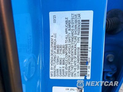 Zdjęcie 12 z 12 samochodu: 2023 HONDA CIVIC SPORT VIN:19XFL2H85PE010158 - miniatura