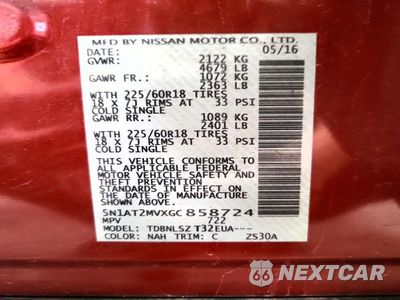 Zdjęcie 13 z 13 samochodu: 2016 NISSAN ROGUE SL VIN:5N1AT2MVXGC858724 - miniatura