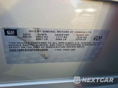 Zdjęcie 12 z 12 samochodu: 2015 CADILLAC XTS LUXURY COLLECTION VIN:2G61M5S33F9281628 - miniatura