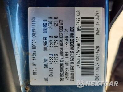 Zdjęcie 13 z 13 samochodu: 2016 MAZDA 6 GRAND TOURING VIN:JM1GJ1W53G1481323 - miniatura
