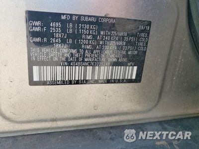 Zdjęcie 13 z 13 samochodu: 2019 SUBARU OUTBACK 2.5I LIMITED VIN:4S4BSANC7K3225248 - miniatura