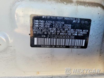 Zdjęcie 12 z 12 samochodu: 2016 SUBARU IMPREZA PREMIUM PLUS VIN:JF1GJAF68GH006384 - miniatura