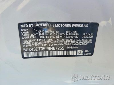 Zdjęcie 12 z 12 samochodu: 2023 BMW X4 M40I VIN:5UX43DT05P9N67255 - miniatura