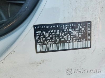 Zdjęcie 12 z 12 samochodu: 2019 VOLKSWAGEN JETTA S VIN:3VWC57BU6KM057677 - miniatura