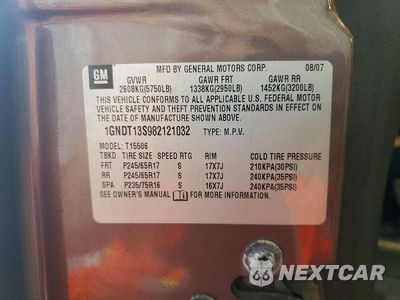 Zdjęcie 13 z 13 samochodu: 2008 CHEVROLET TRAILBLAZER LS VIN:1GNDT13S982121032 - miniatura