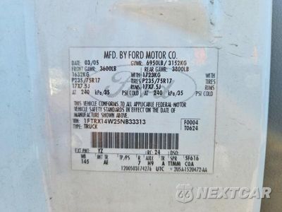Zdjęcie 12 z 12 samochodu: 2005 FORD F150 VIN:1FTRX14W25NB33313 - miniatura