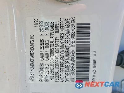 Zdjęcie 12 z 12 samochodu: 2021 ACURA TLX TECHNOLOGY VIN:19UUB6F4XMA004535 - miniatura