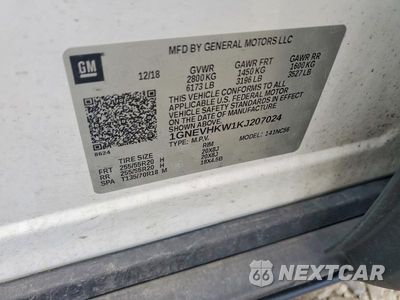 Zdjęcie 13 z 13 samochodu: 2019 CHEVROLET TRAVERSE LT VIN:1GNEVHKW1KJ207024 - miniatura