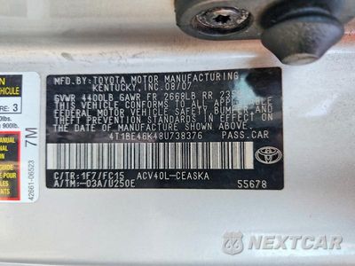 Zdjęcie 13 z 13 samochodu: 2008 TOYOTA CAMRY SE VIN:4T1BE46K48U738376 - miniatura