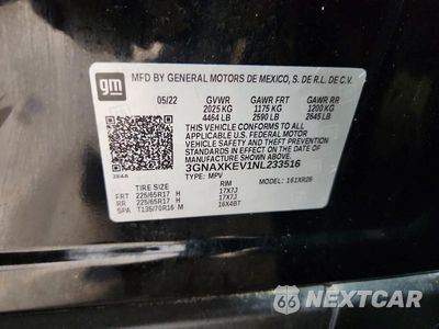 Zdjęcie 13 z 13 samochodu: 2022 CHEVROLET EQUINOX LT VIN:3GNAXKEV1NL233516 - miniatura