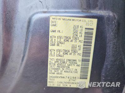 Zdjęcie 12 z 12 samochodu: 2017 NISSAN FRONTIER SV VIN:1N6AD0EV9HN741983 - miniatura