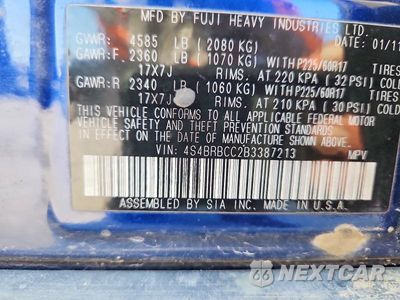 Zdjęcie 13 z 13 samochodu: 2011 SUBARU OUTBACK 2.5I PREMIUM VIN:4S4BRBCC2B3387213 - miniatura