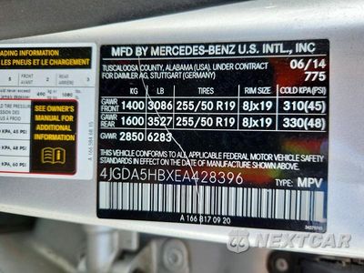 Zdjęcie 13 z 13 samochodu: 2014 MERCEDES-BENZ ML 350 4MATIC VIN:4JGDA5HBXEA428396 - miniatura