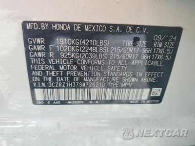 Zdjęcie 13 z 13 samochodu: 2025 HONDA HR-V LX VIN:3CZRZ1H37SM726210 - miniatura