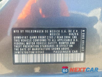 Zdjęcie 12 z 12 samochodu: 2025 VOLKSWAGEN JETTA SE VIN:3VW7X7BU7SM102542 - miniatura