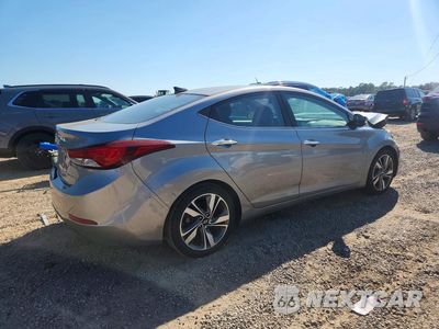 Trzecie zdjęcie samochodu z tyłu: 2015 HYUNDAI ELANTRA LIMITED VIN:KMHDH4AE0FU455259 - miniatura