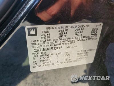 Zdjęcie 14 z 14 samochodu: 2015 GMC TERRAIN SLE VIN:2GKALMEK3F6360607 - miniatura